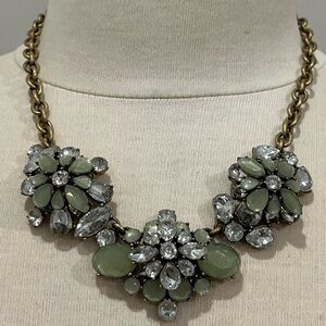 J.Crew floral cluster necklace, worn